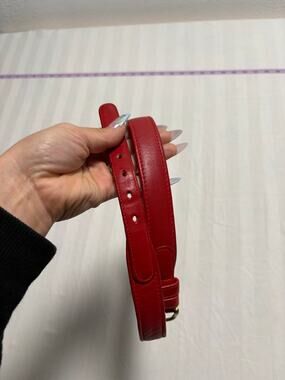 Coach Vintage Red Glove Tanned Leather Belt Size 30/75